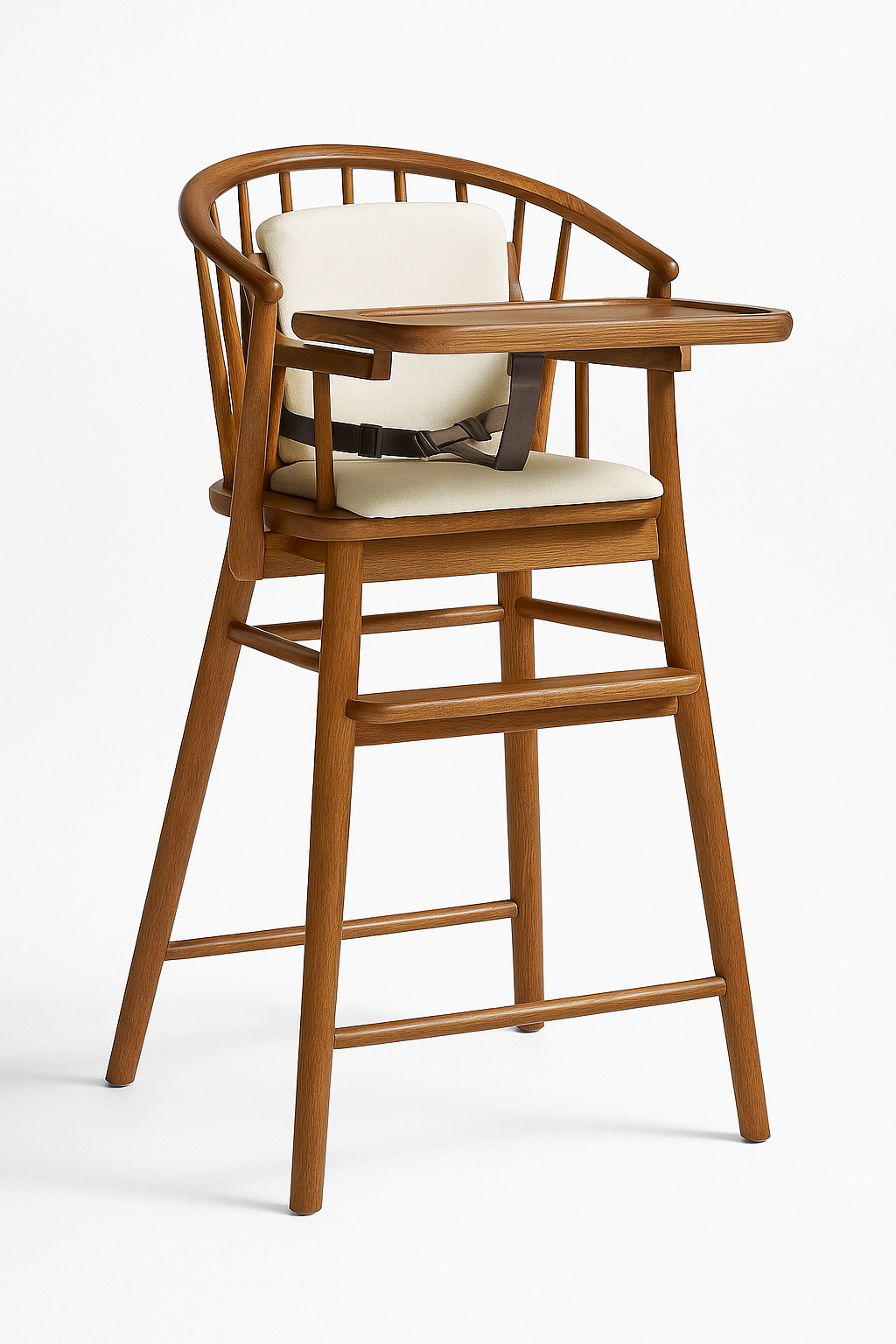Baby Steps High Chair - Natural Wood Finish